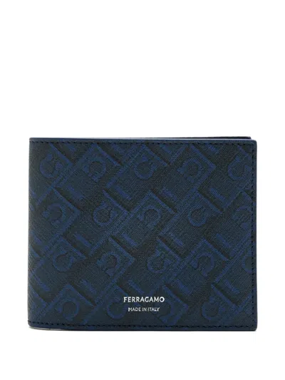 Ferragamo Logo-detail Leather Wallet In Red