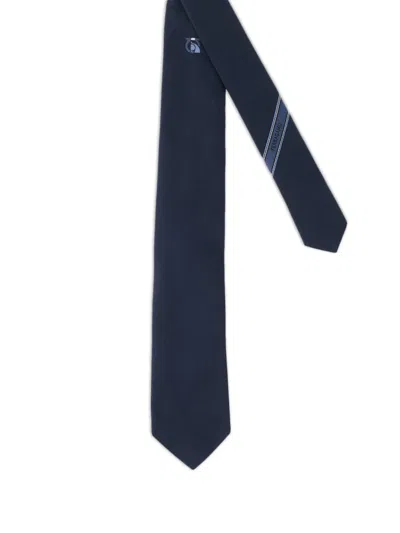 Ferragamo Logo-detail Tie In Blue
