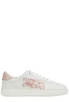 Ferragamo Woman Sneakers Light Grey Size 5.5 Calfskin In Beige/khaki