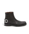 Ferragamo Logo Details, Boots. In Black