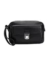 Ferragamo Logo Details Clutch In Black