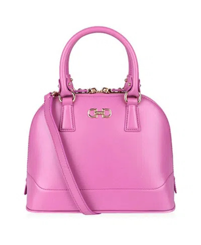 Ferragamo Logo Details Handbag In Pink