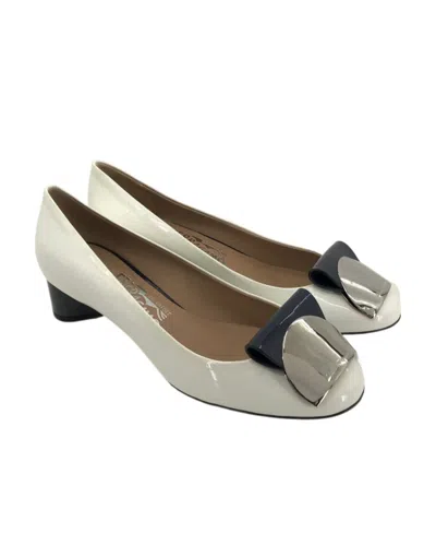 Ferragamo Logo Details High Heels In Multicolor