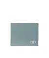 Ferragamo Logo Details Wallet In Gray