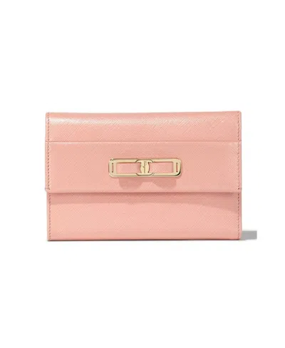 Ferragamo Logo Details Wallet In Pink