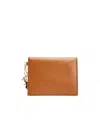 Ferragamo Logo Double Fold Wallet In Brown