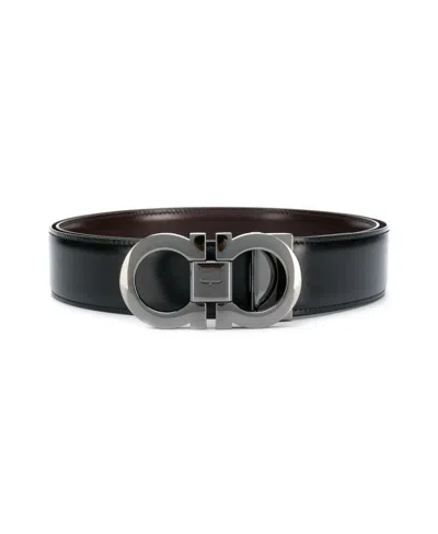 FERRAGAMO LOGO DOUBLE-SIDED ADJUSTABLE BELT