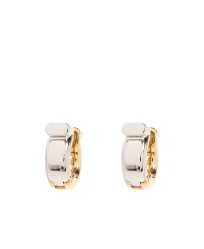 Ferragamo Logo Earring In Yellow
