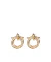 Ferragamo Crystal-embellished Hoop Earring In Yellow