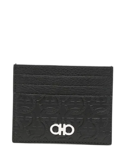 Ferragamo Logo-embossed Cardholder In Black