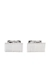 Ferragamo Logo-embossed Cufflinks In Silver