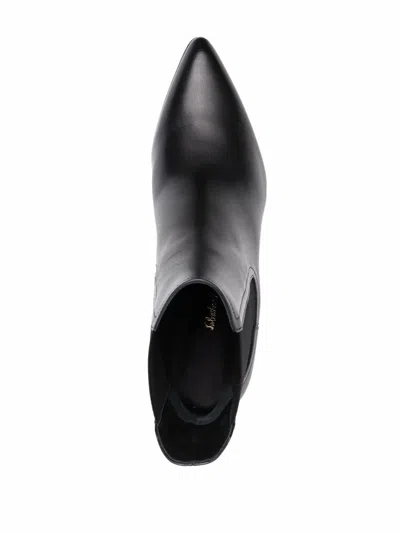 FERRAGAMO FERRAGAMO LOGO-EMBOSSED HEEL CHELSEA BOOTS