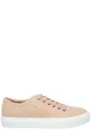 FERRAGAMO LOGO EMBOSSED LACE-UP SNEAKERS