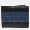 Ferragamo Logo Embossed Leather Bifold Wallet In Blue