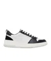 Ferragamo Suede Patch Skate Sneaker In White
