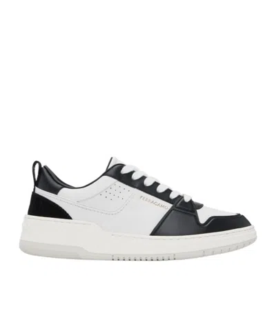 FERRAGAMO LOGO EMBOSSED LOW UPPER BOARD SHOES
