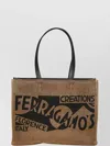 Ferragamo Logo Embossed Tote Bag