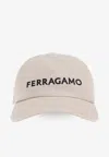 Ferragamo Logo Embroidered Baseball Cap In Neutral