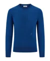 Ferragamo Logo-embroidered Jumper In Blue