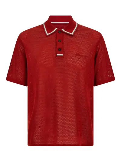 FERRAGAMO LOGO-EMBROIDERED POLO SHIRT