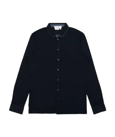 Ferragamo Logo Embroidered Shirt In Black