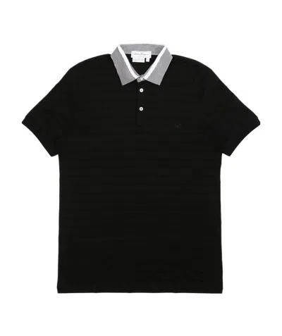 Ferragamo Logo Embroidered Short-sleeved Polo Shirt In Black