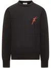 Ferragamo Logo-embroidered Sweatshirt In Black