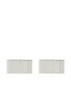 Ferragamo Logo-engraved Cufflinks In Palladium