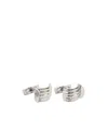 Ferragamo Logo-engraved Cufflinks In White