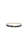 Ferragamo Logo-engraved Leather Belt In Nude