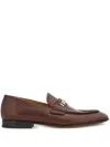 Ferragamo Metal-decorated Mokasin Shoes In Brown