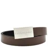 Ferragamo Logo Engraved Reversible And Adjustable Belt In Brown