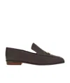Ferragamo Logo Flat-bottomed Love Shoes In Black
