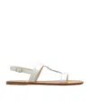 Ferragamo Elegant Lambskin Sandals For Women In White