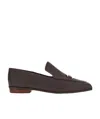 Ferragamo Logo Flats In Black