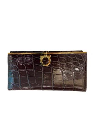 Ferragamo Logo Hand-held Bag In Black