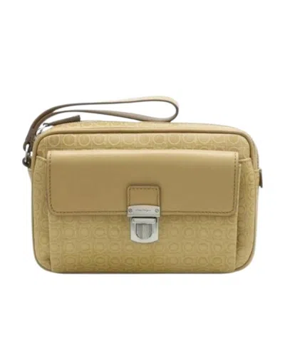 Ferragamo Logo Hand-held Bag In Green