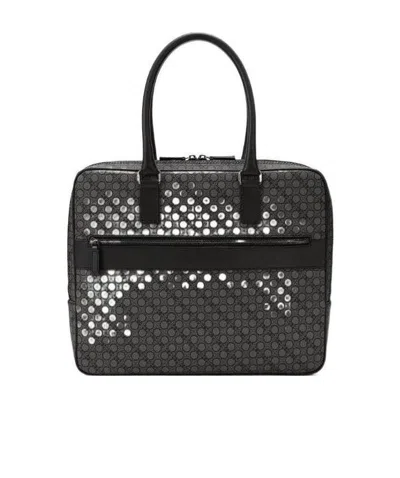 Ferragamo Logo Handbag In Black