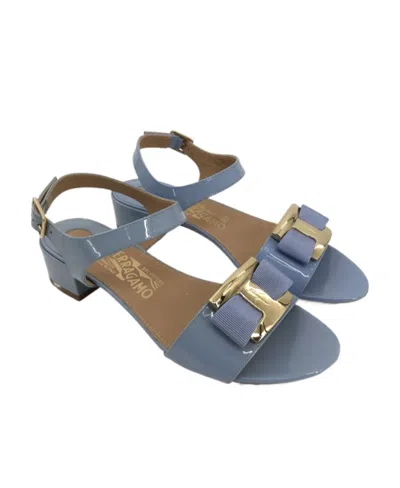 Ferragamo Logo High-heeled Sandals In Brown