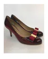 Ferragamo Logo High Heels In Black