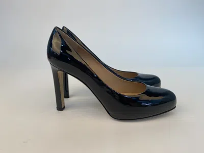 Ferragamo Logo High Heels In Black