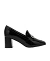 Ferragamo Logo High Heels In Black