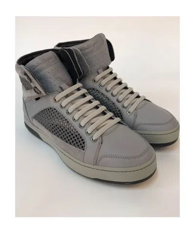 Ferragamo Logo High-top Leisure Sports Shoes In Gray