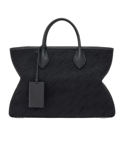 FERRAGAMO SALVATORE FERRAGAMO MONOGRAM JACQUARD TOTE BAG