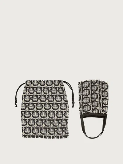 Ferragamo Logo Jacquard Scarf In White