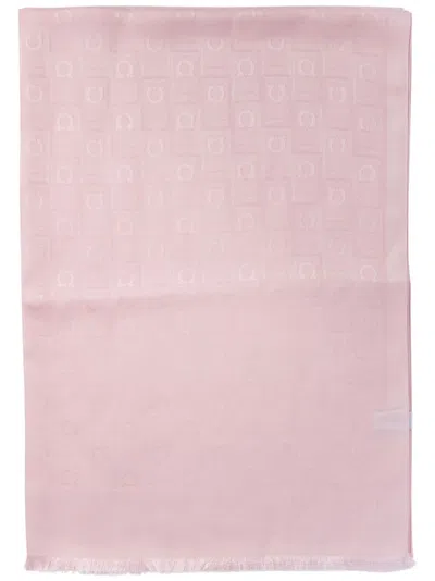 FERRAGAMO LOGO-JACQUARD SCARF