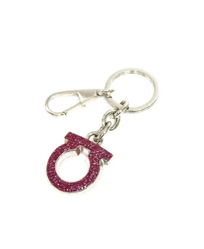 Ferragamo Logo Key Chain In White