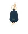 Ferragamo Logo Keychain In Blue