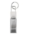 Ferragamo Logo Keyring In Silver