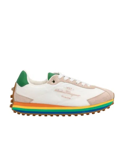 FERRAGAMO LOGO LACE-UP SNEAKERS